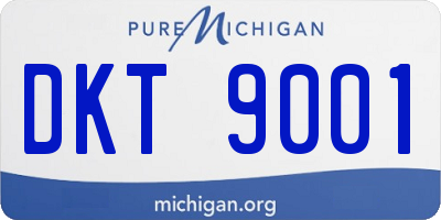 MI license plate DKT9001