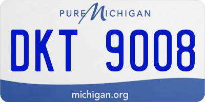MI license plate DKT9008