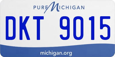 MI license plate DKT9015