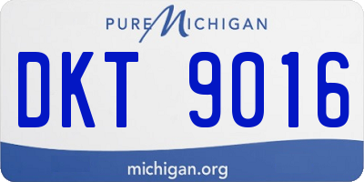 MI license plate DKT9016
