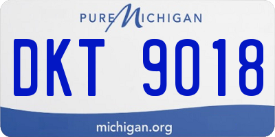 MI license plate DKT9018