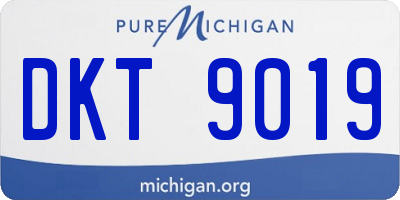 MI license plate DKT9019