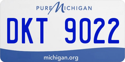 MI license plate DKT9022