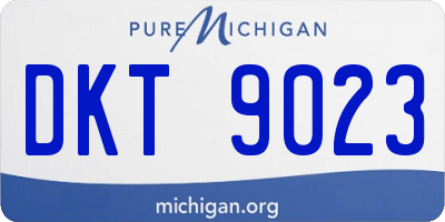 MI license plate DKT9023