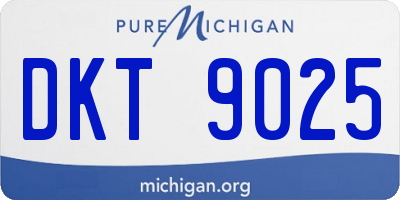 MI license plate DKT9025