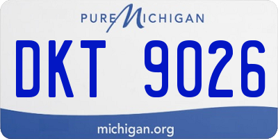 MI license plate DKT9026