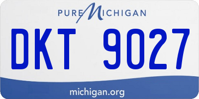 MI license plate DKT9027