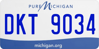 MI license plate DKT9034