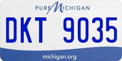 MI license plate DKT9035