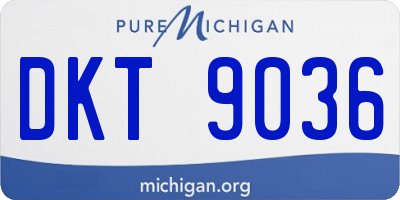 MI license plate DKT9036