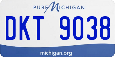 MI license plate DKT9038