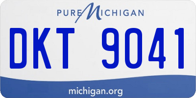 MI license plate DKT9041