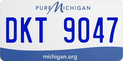 MI license plate DKT9047
