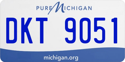 MI license plate DKT9051