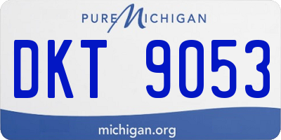MI license plate DKT9053