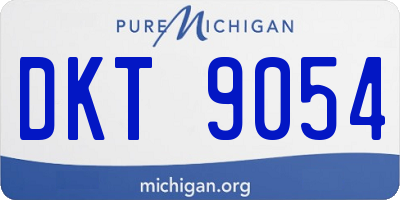 MI license plate DKT9054