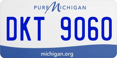 MI license plate DKT9060