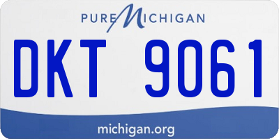 MI license plate DKT9061