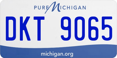 MI license plate DKT9065