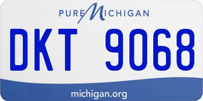 MI license plate DKT9068