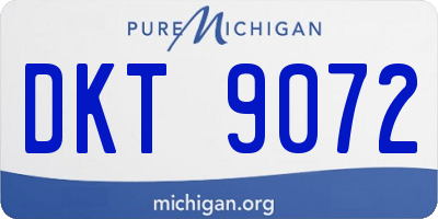 MI license plate DKT9072