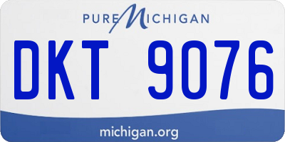 MI license plate DKT9076