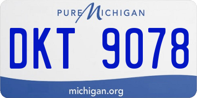 MI license plate DKT9078