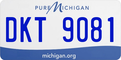 MI license plate DKT9081