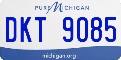 MI license plate DKT9085