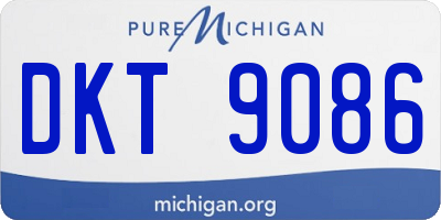 MI license plate DKT9086