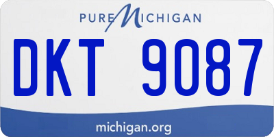 MI license plate DKT9087