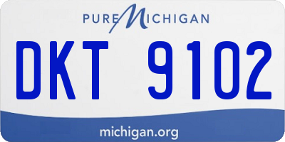 MI license plate DKT9102