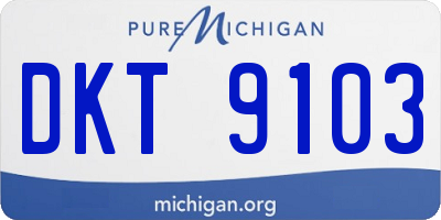 MI license plate DKT9103