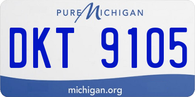 MI license plate DKT9105