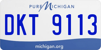 MI license plate DKT9113