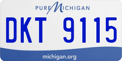 MI license plate DKT9115