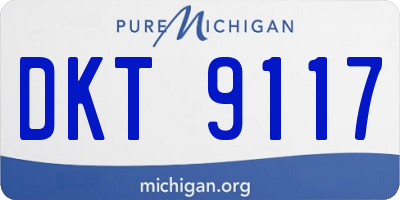 MI license plate DKT9117