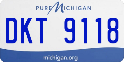 MI license plate DKT9118