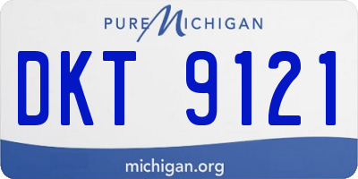 MI license plate DKT9121