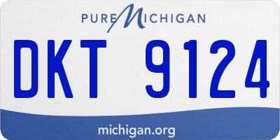 MI license plate DKT9124