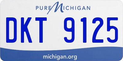 MI license plate DKT9125