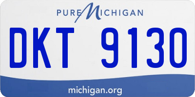MI license plate DKT9130