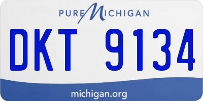 MI license plate DKT9134
