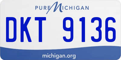 MI license plate DKT9136