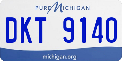 MI license plate DKT9140