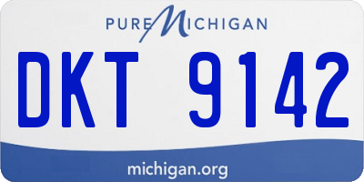 MI license plate DKT9142