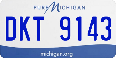 MI license plate DKT9143