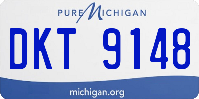 MI license plate DKT9148