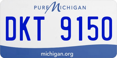 MI license plate DKT9150