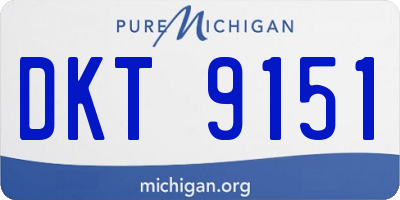 MI license plate DKT9151